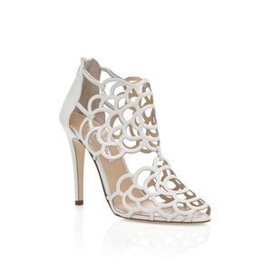 Oscar de la Renta Leather Cage Sandals